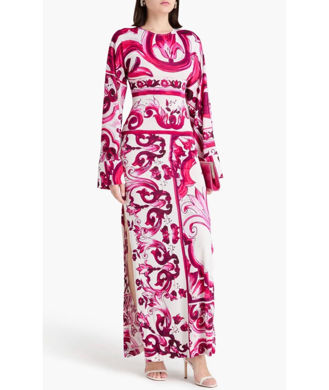 DOLCE&GABBANA Фуксия вискозное платье, фото 2