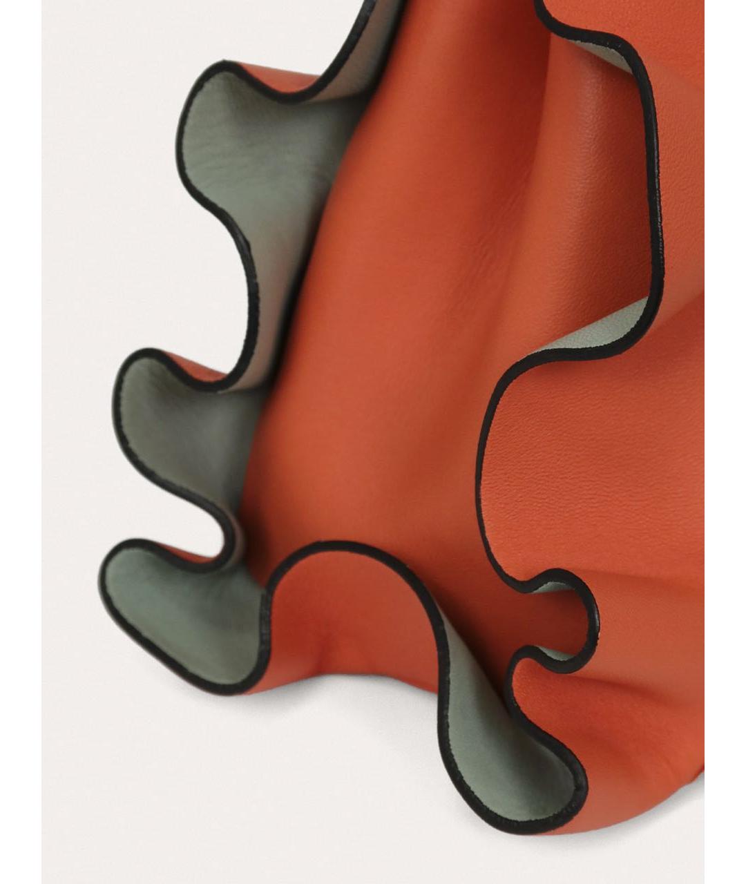 FENDI Оранжевая кожаная сумка через плечо, фото 7