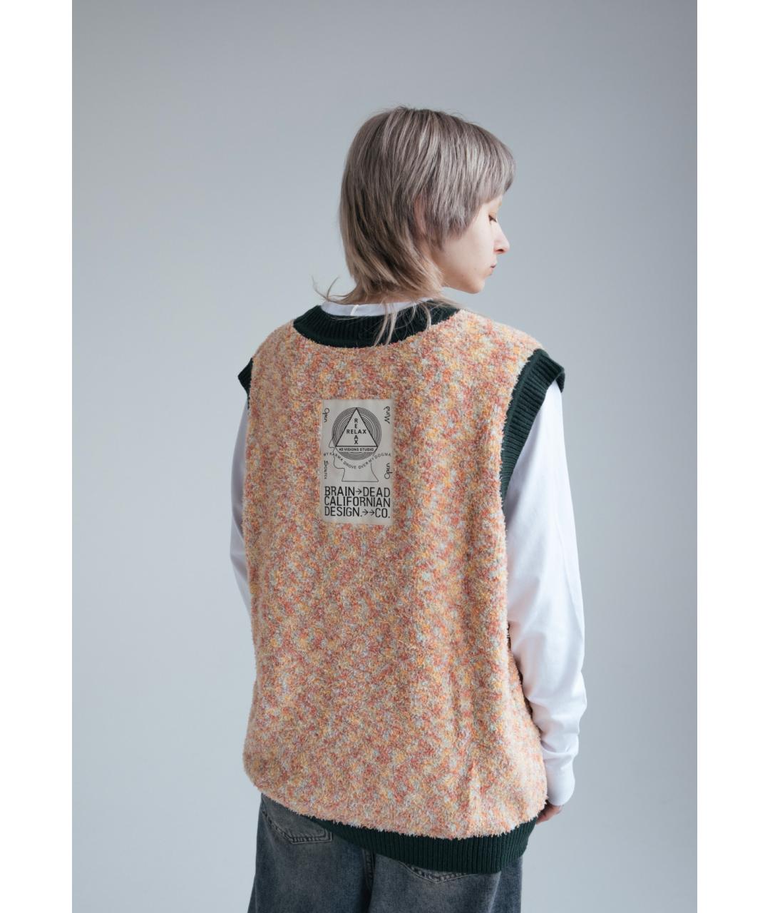 Brain Dead Коричневая полиэстеровая жилетка, фото 4