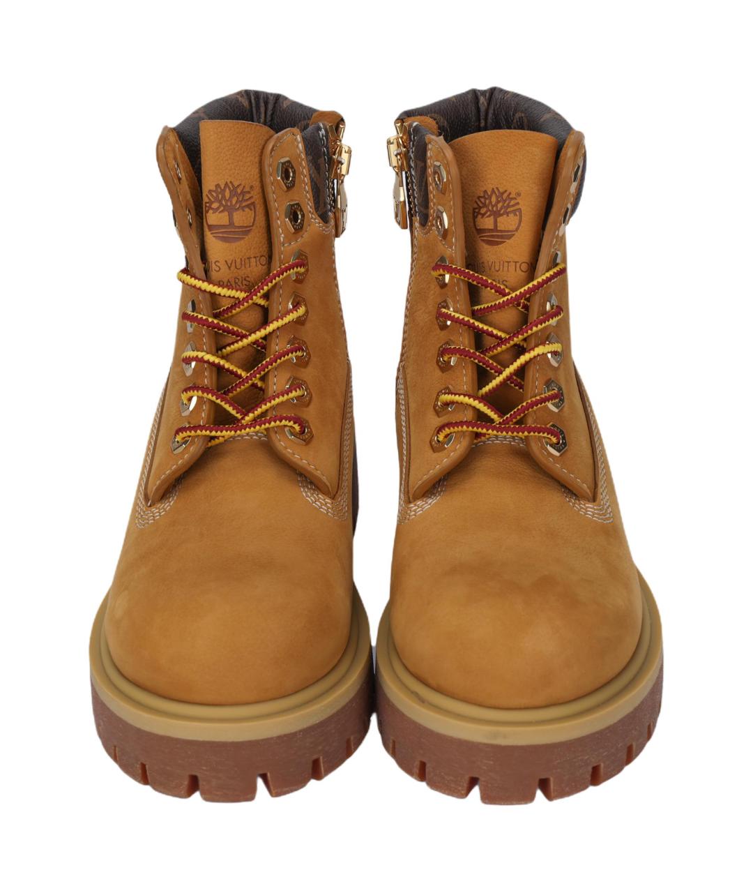 LOUIS VUITTON Коричневые высокие ботинки, фото 3