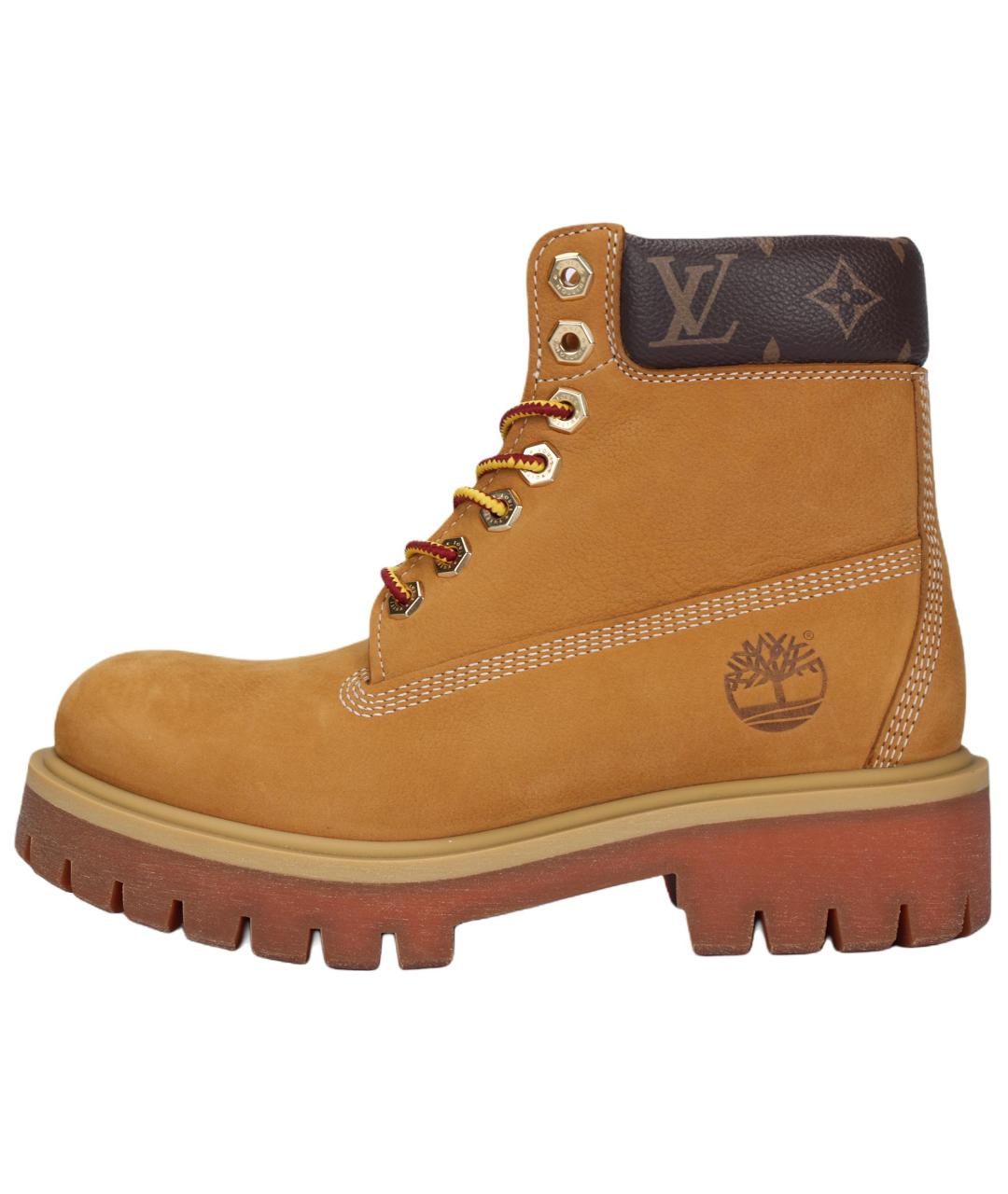 LOUIS VUITTON Коричневые высокие ботинки, фото 6