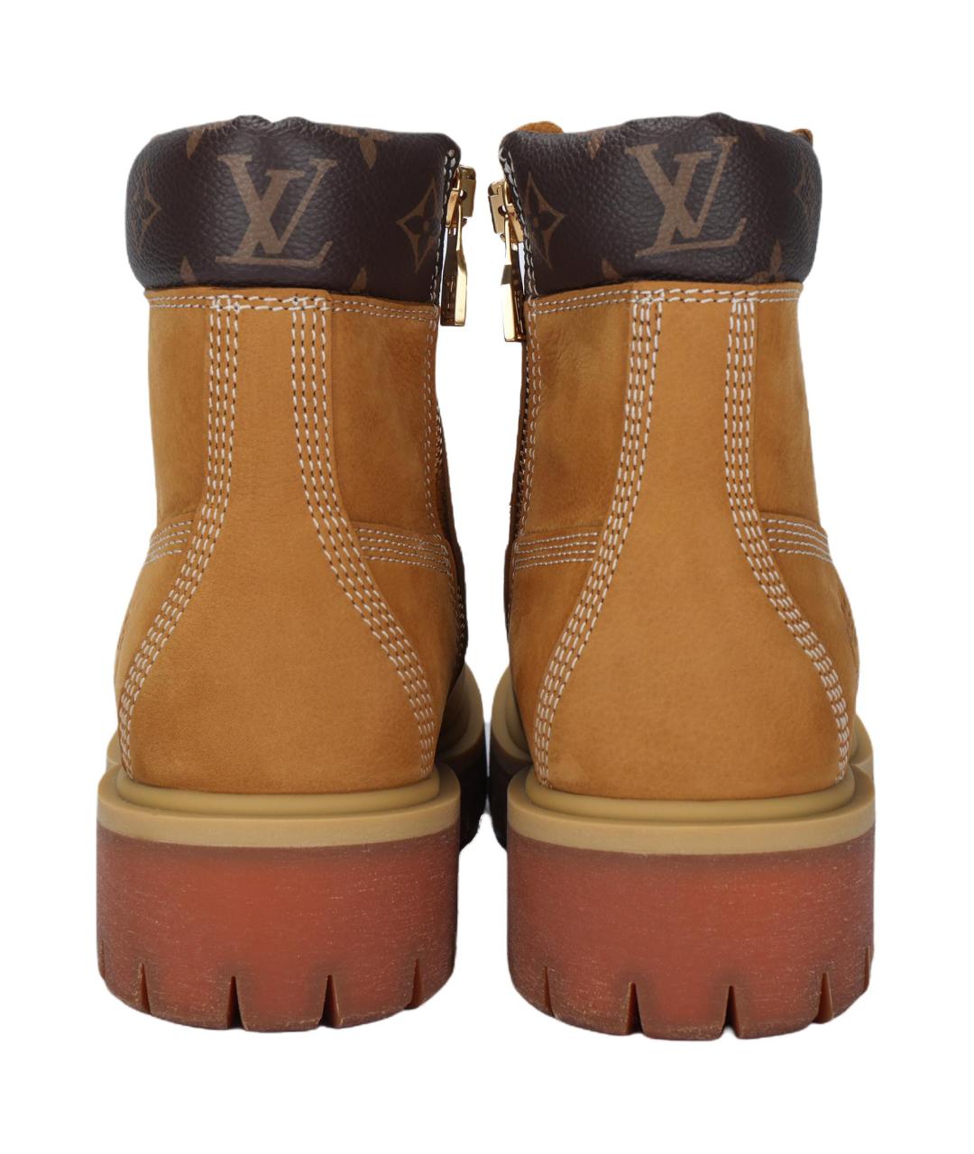 LOUIS VUITTON Коричневые высокие ботинки, фото 4