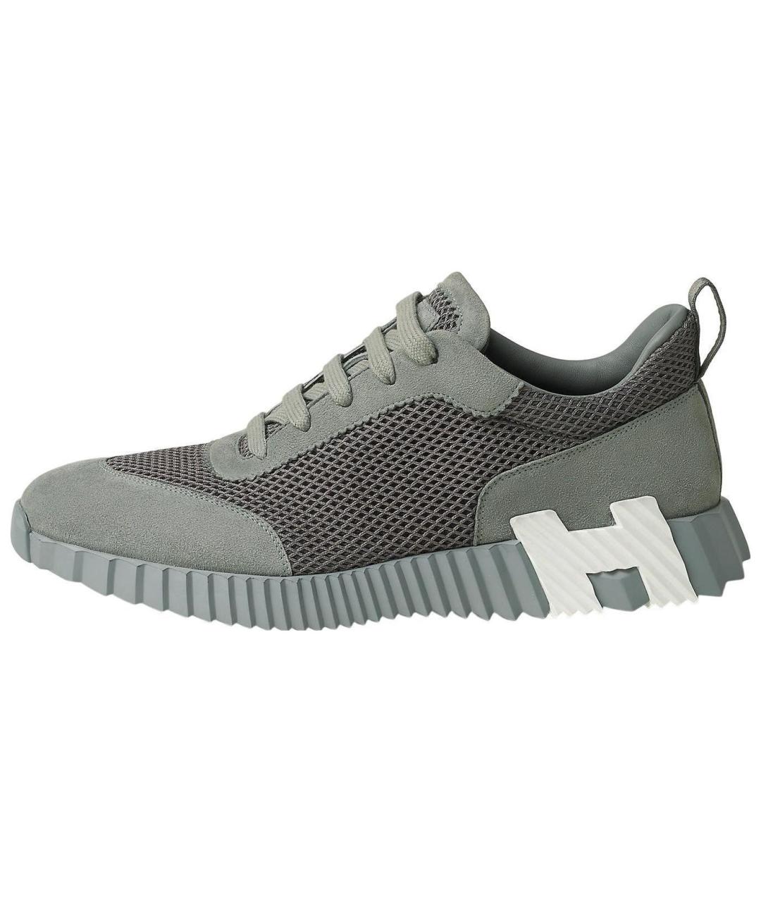 HERMES Серые низкие кроссовки / кеды, фото 2