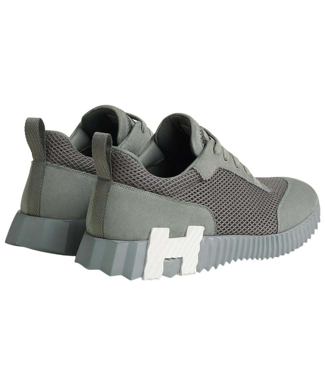 HERMES Серые низкие кроссовки / кеды, фото 4