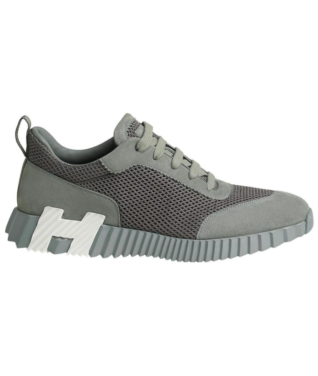 HERMES Серые низкие кроссовки / кеды, фото 1