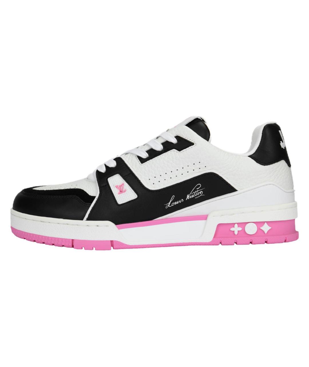 LOUIS VUITTON Розовые кожаные кроссовки, фото 2