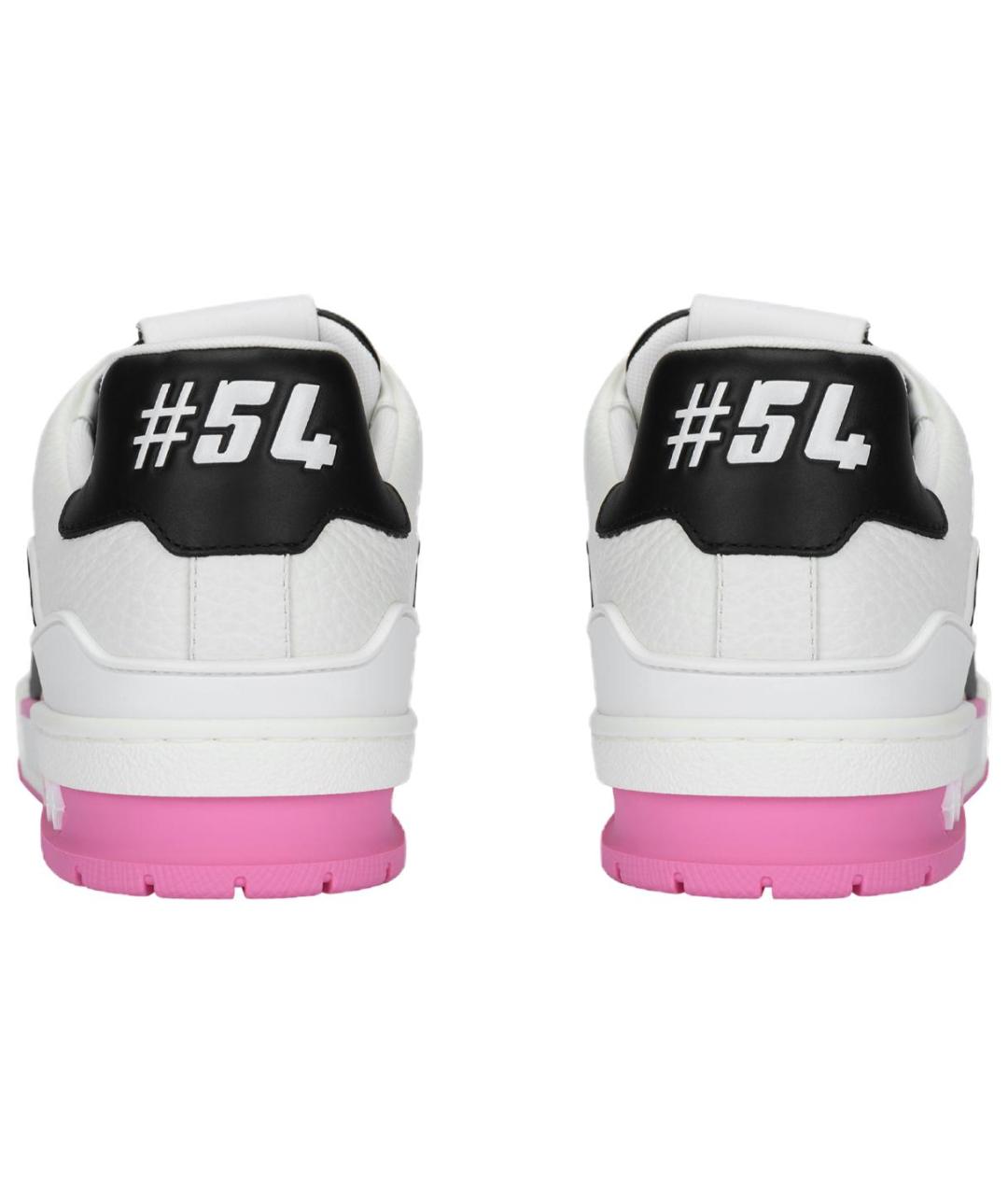 LOUIS VUITTON Розовые кожаные кроссовки, фото 4