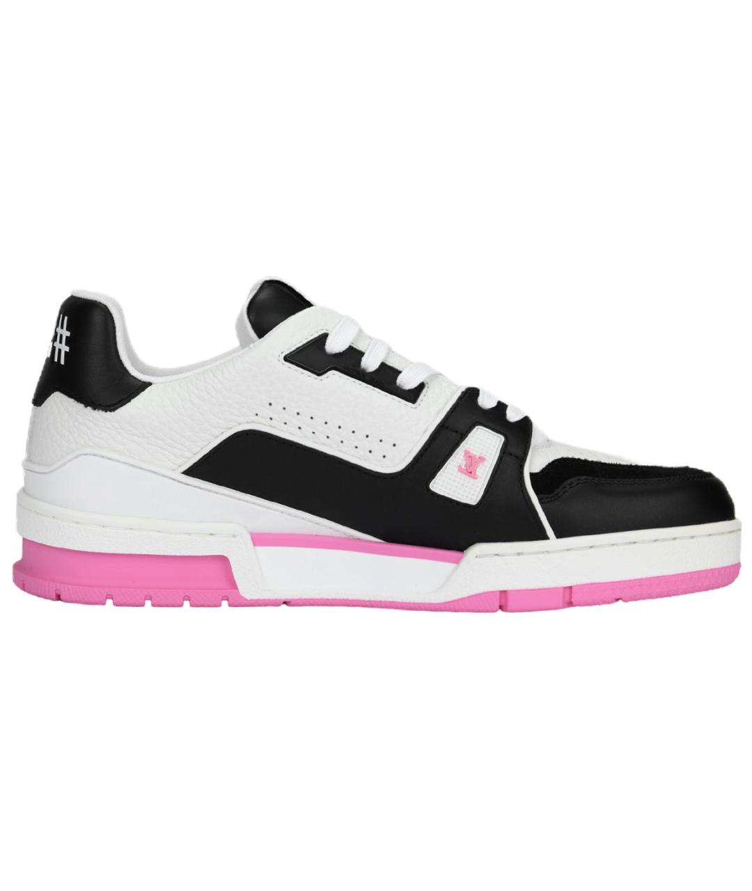 LOUIS VUITTON Розовые кожаные кроссовки, фото 1