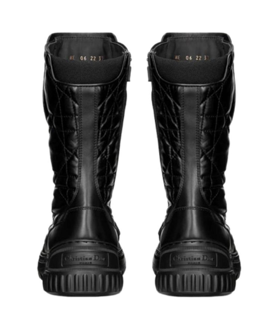 CHRISTIAN DIOR Черные кожаные ботинки, фото 5