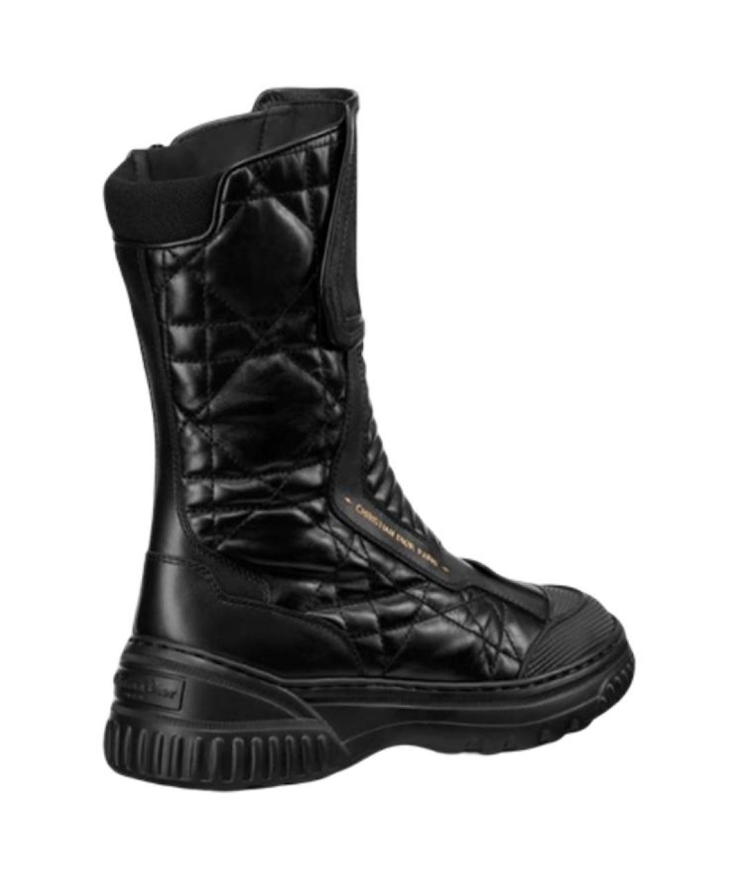 CHRISTIAN DIOR Черные кожаные ботинки, фото 3