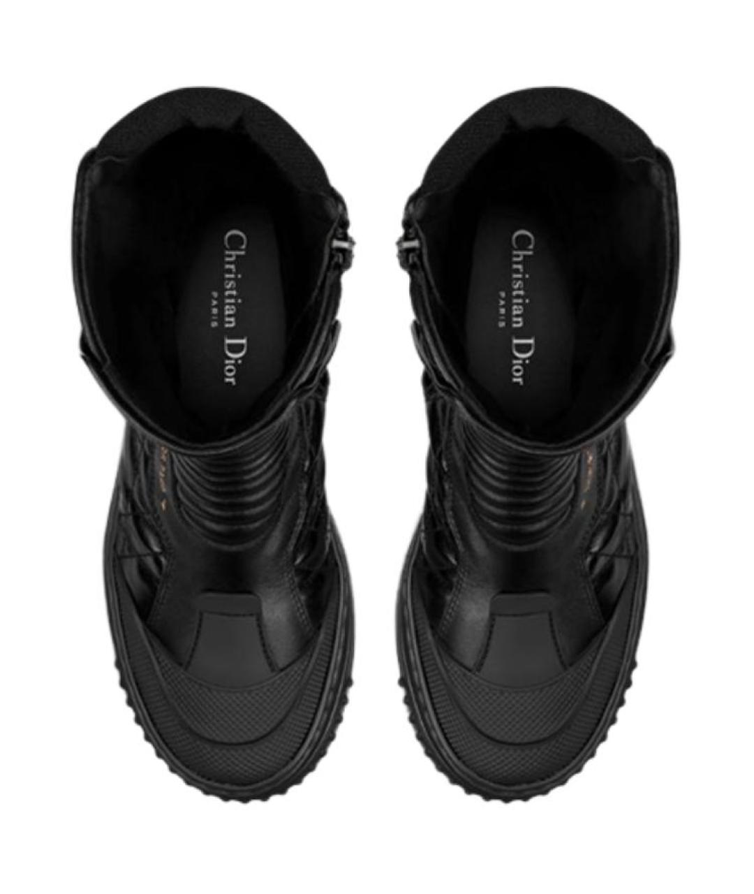 CHRISTIAN DIOR Черные кожаные ботинки, фото 4