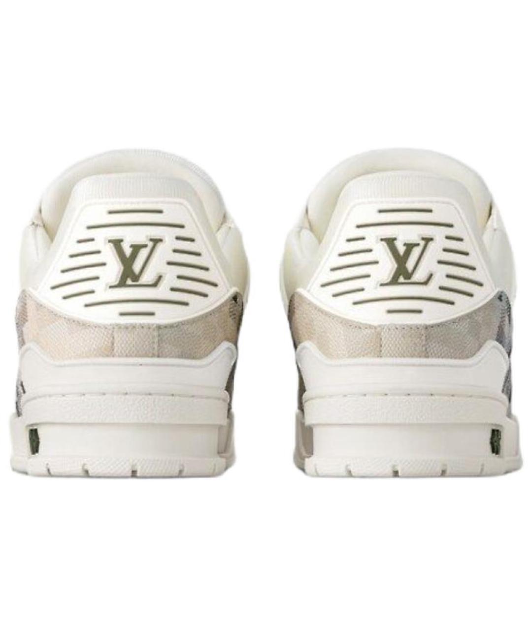 LOUIS VUITTON Белые кожаные кроссовки, фото 5