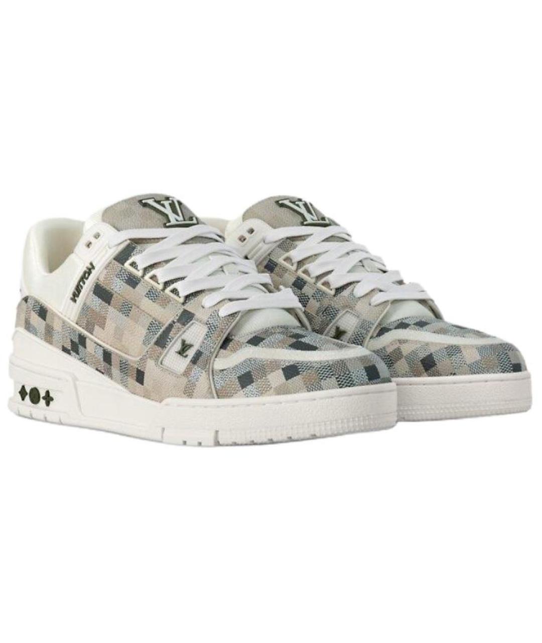 LOUIS VUITTON Белые кожаные кроссовки, фото 3