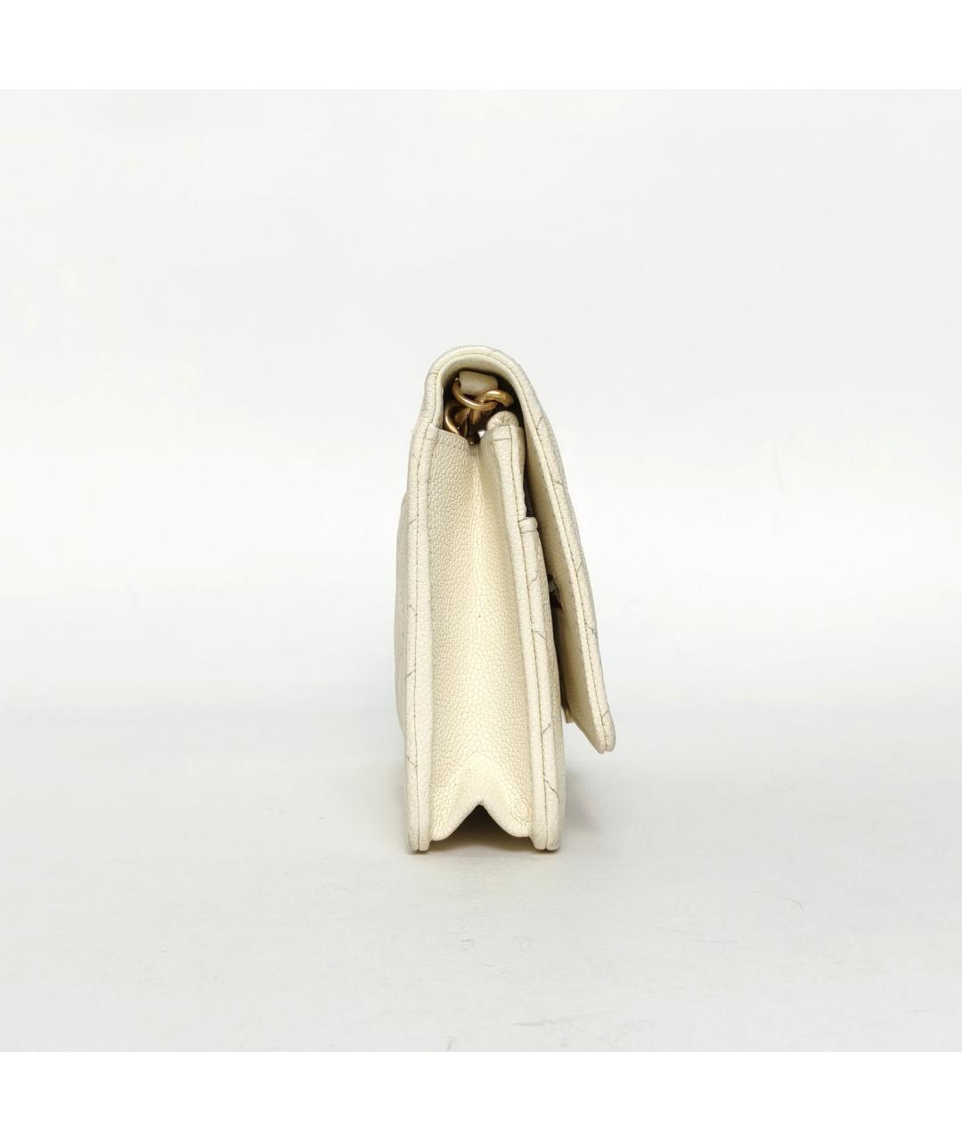 CHANEL Белая кожаная сумка через плечо, фото 5