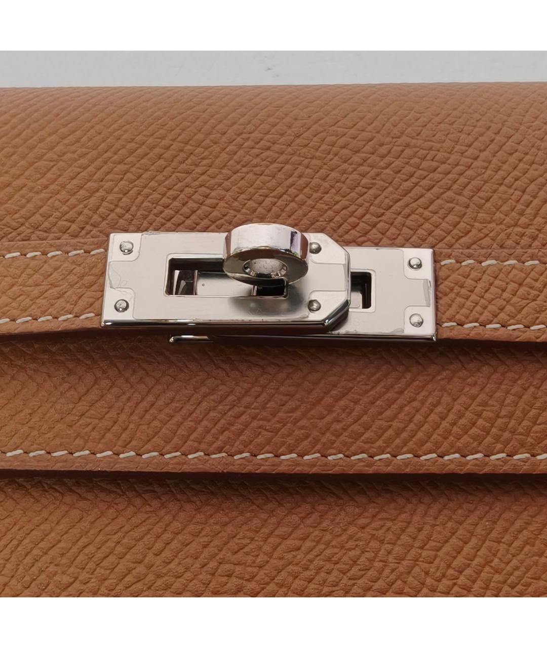 HERMES Коричневый кожаный кошелек, фото 8