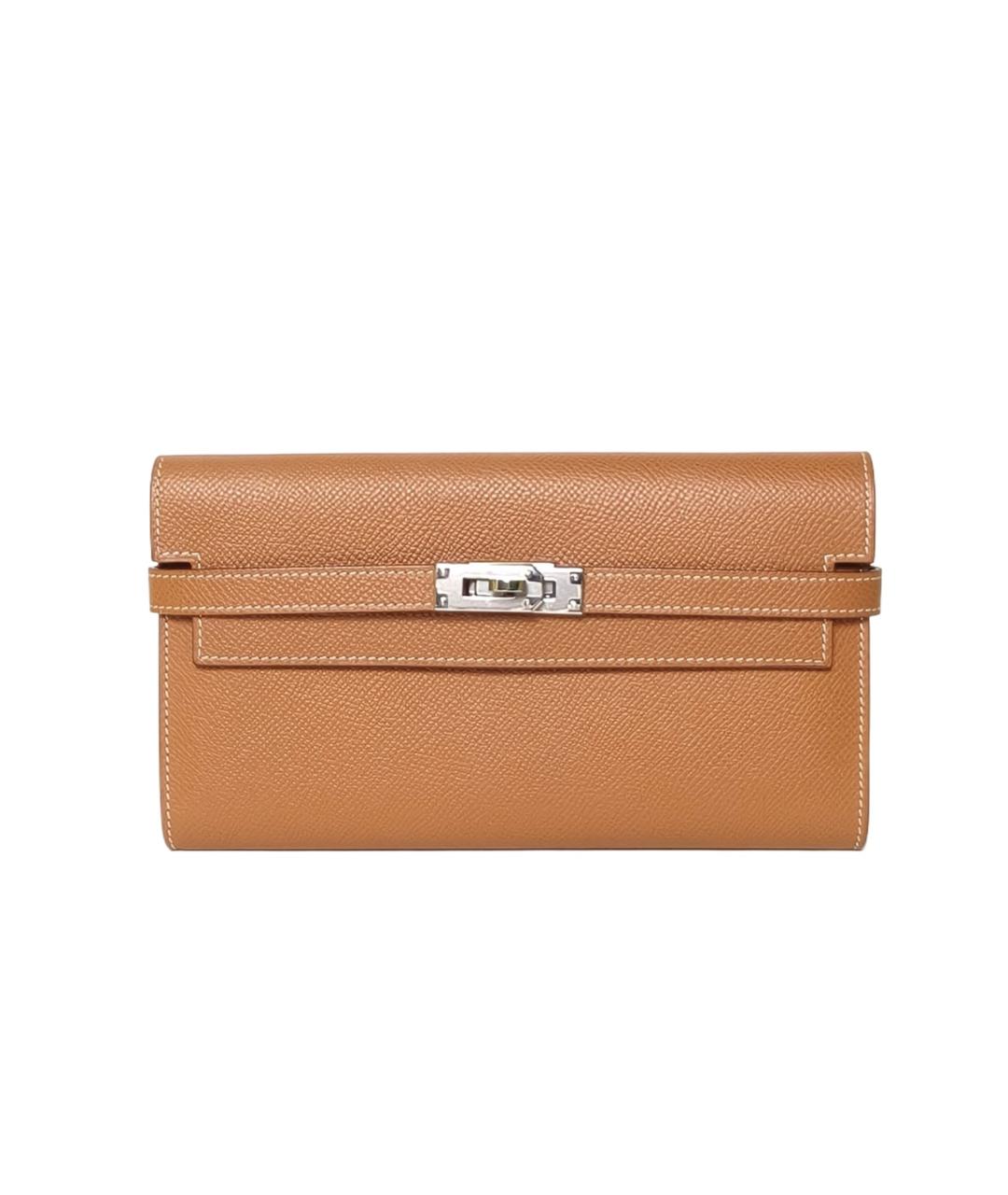 HERMES Коричневый кожаный кошелек, фото 1