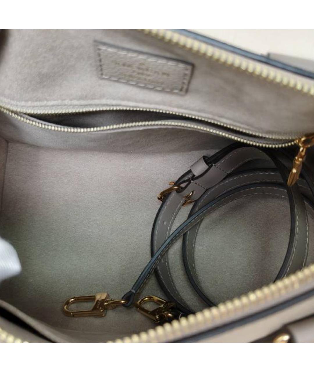 LOUIS VUITTON Серая кожаная сумка через плечо, фото 6