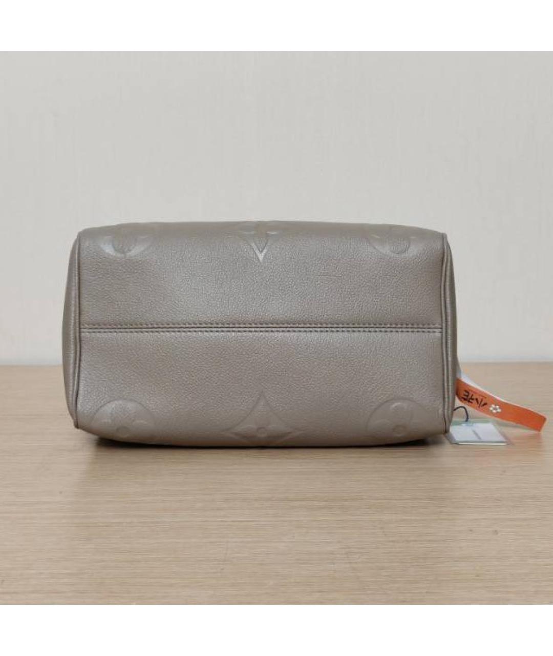 LOUIS VUITTON Серая кожаная сумка через плечо, фото 5