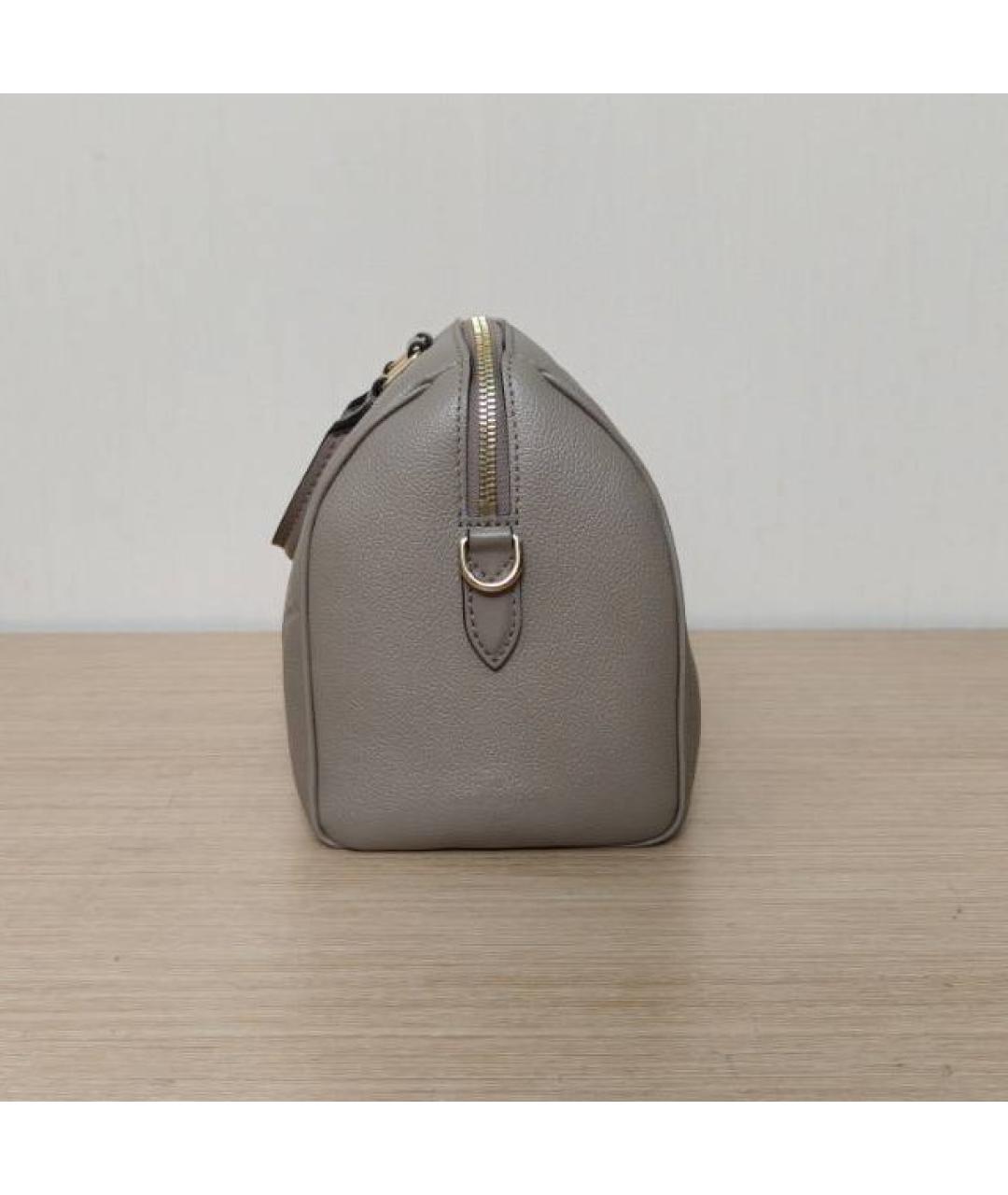 LOUIS VUITTON Серая кожаная сумка через плечо, фото 3