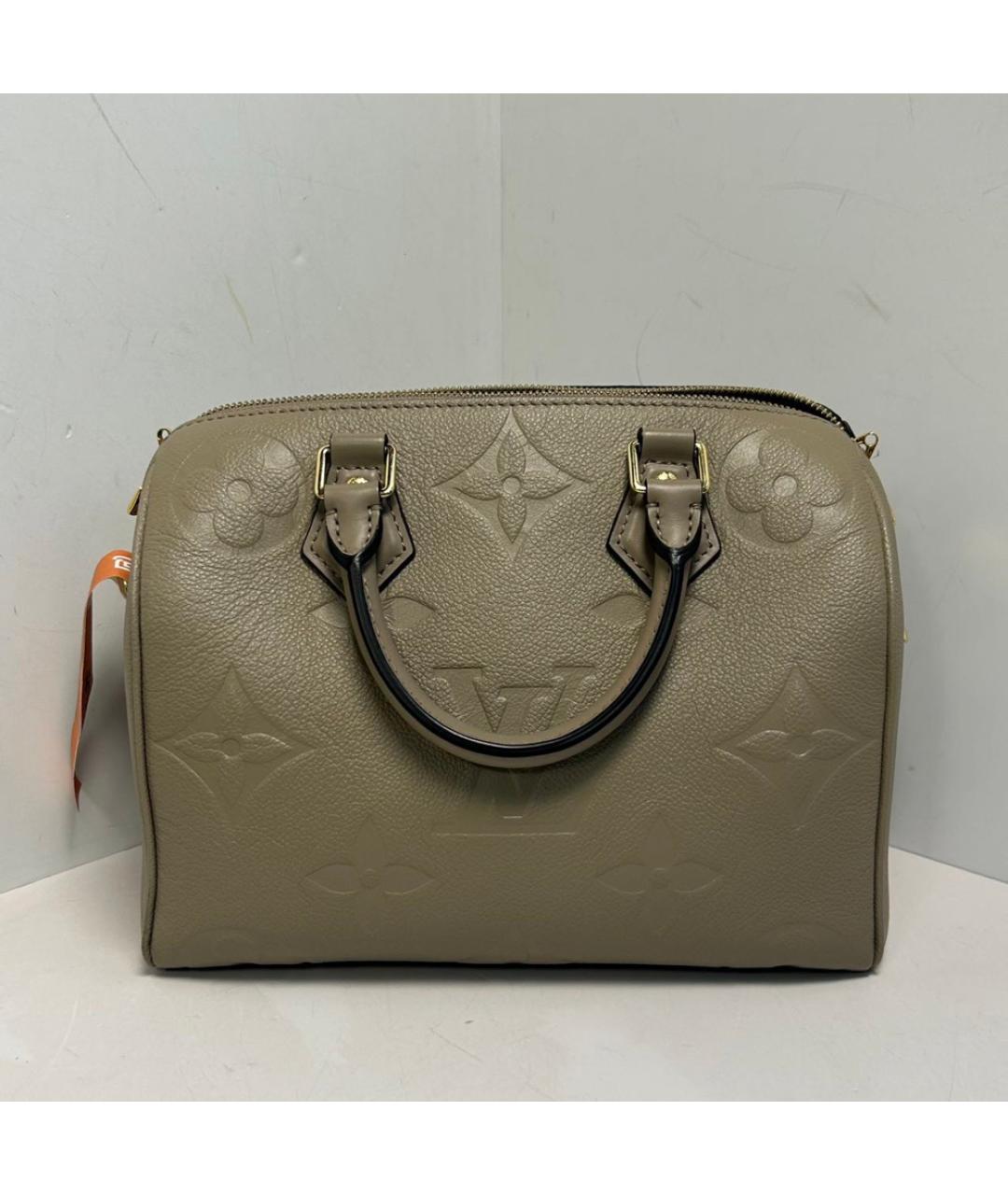 LOUIS VUITTON Серая кожаная сумка через плечо, фото 7