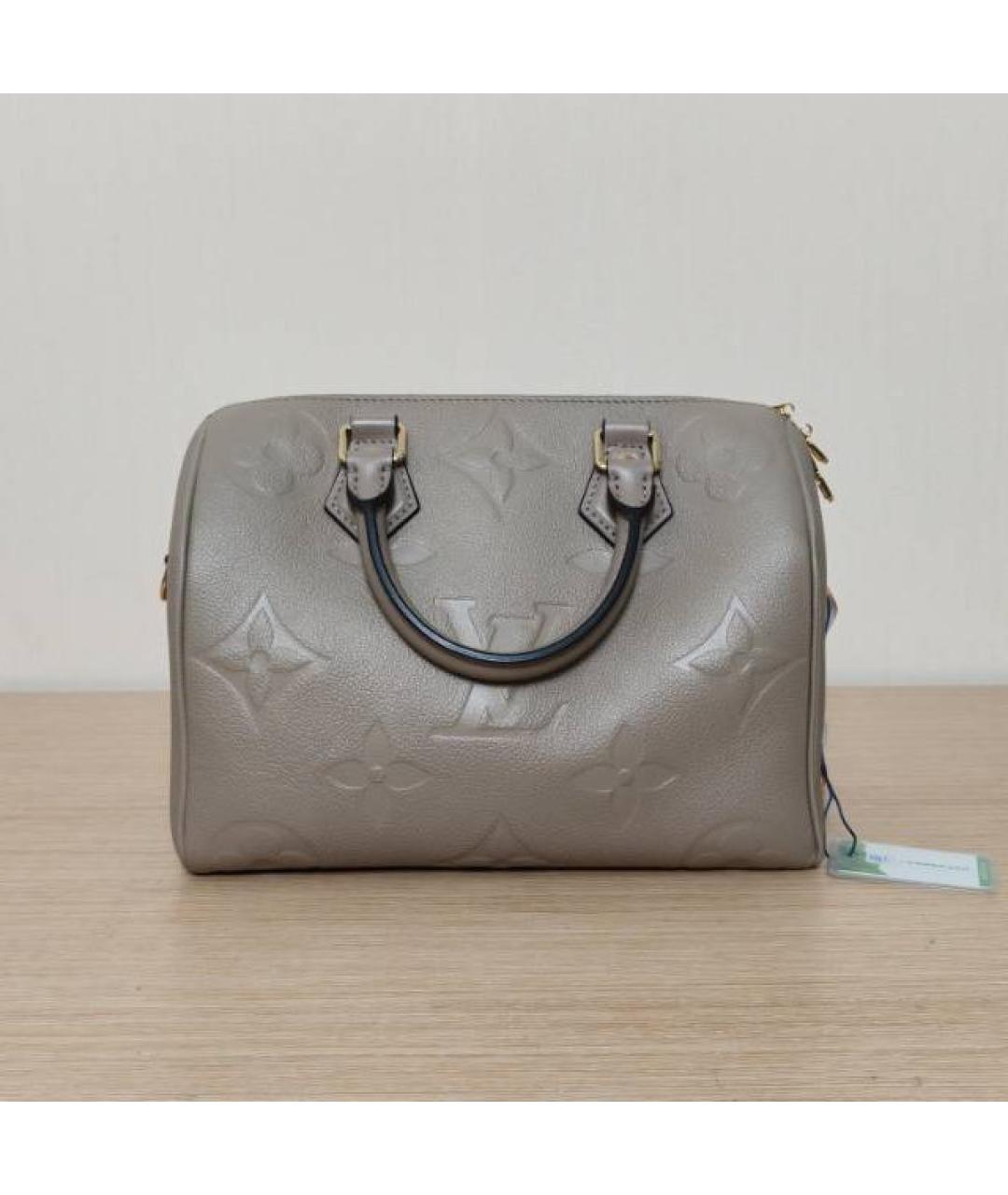 LOUIS VUITTON Серая кожаная сумка через плечо, фото 4