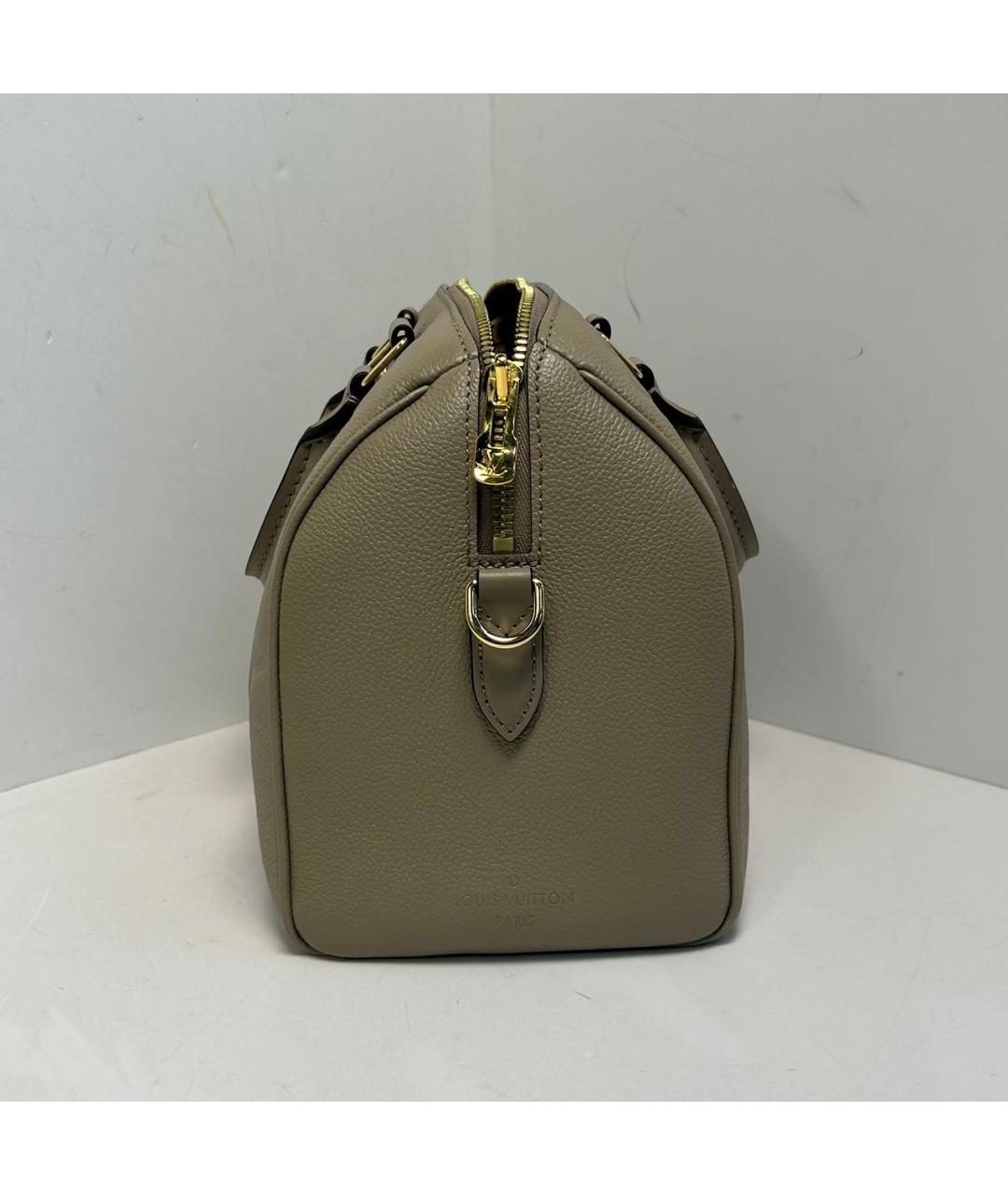 LOUIS VUITTON Серая кожаная сумка через плечо, фото 8