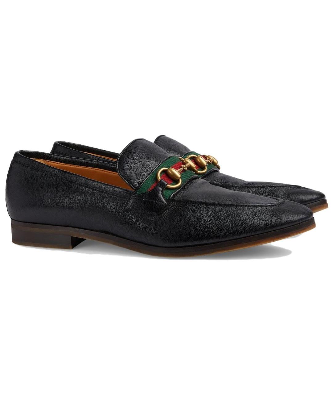 GUCCI Черные кожаные лоферы, фото 2