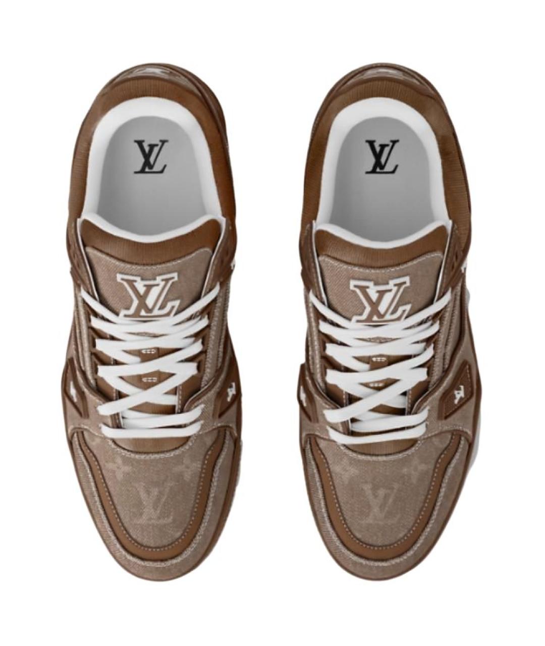 LOUIS VUITTON Коричневые низкие кроссовки / кеды, фото 4