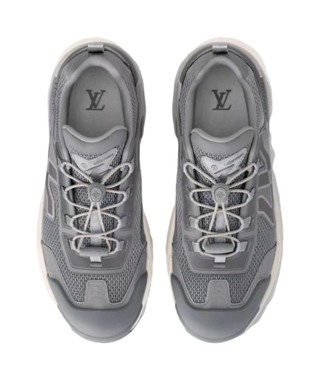 LOUIS VUITTON Серые низкие кроссовки / кеды, фото 4