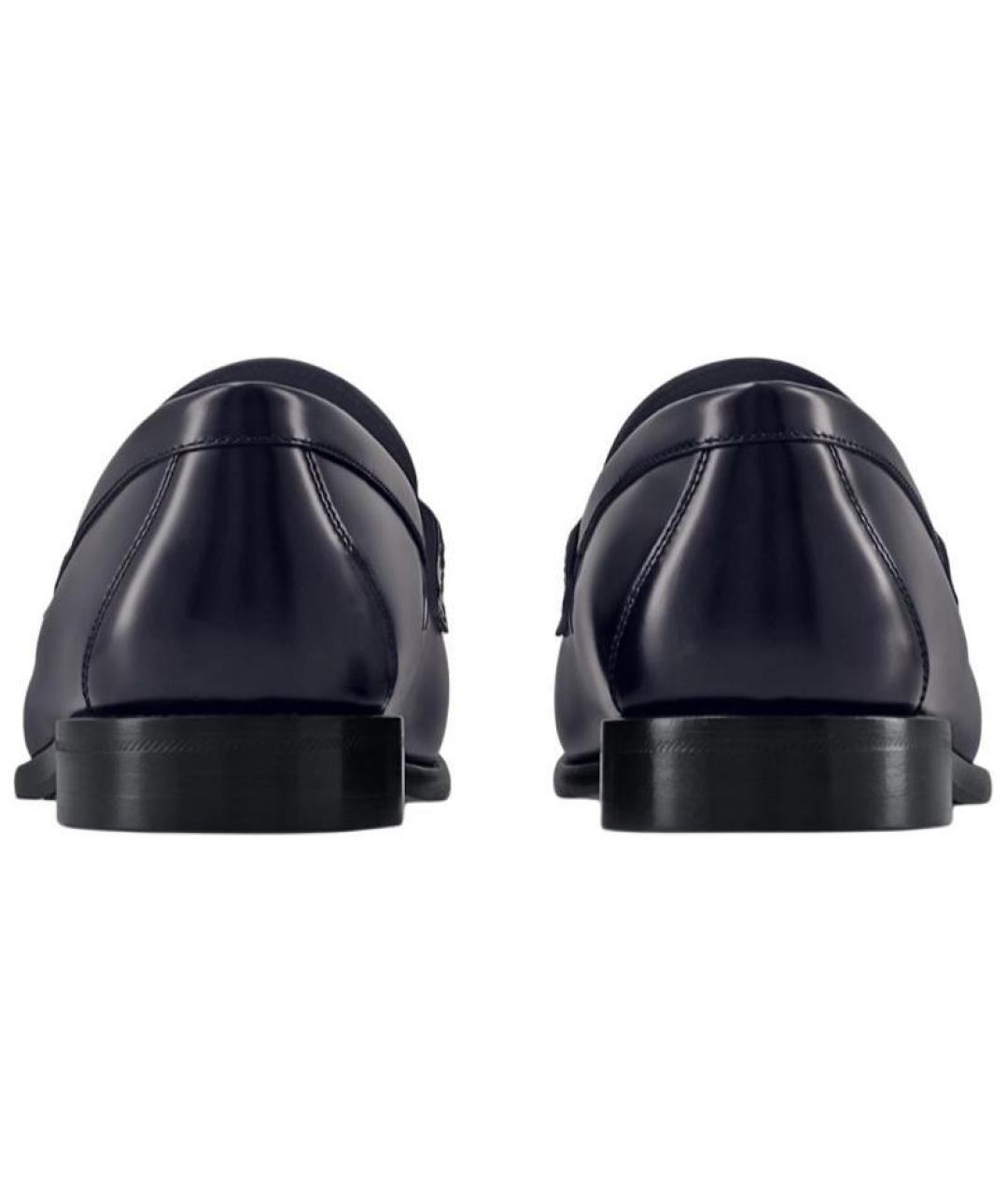 LOUIS VUITTON Синие кожаные лоферы, фото 4