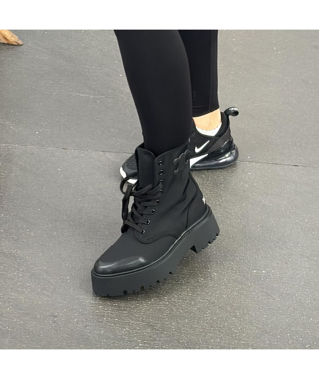 CELINE Черные текстильные ботинки, фото 6