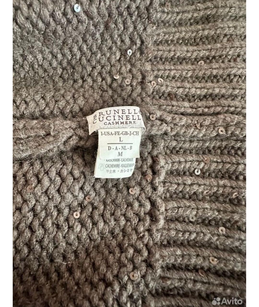 BRUNELLO CUCINELLI Бежевая кашемировая шапка, фото 8