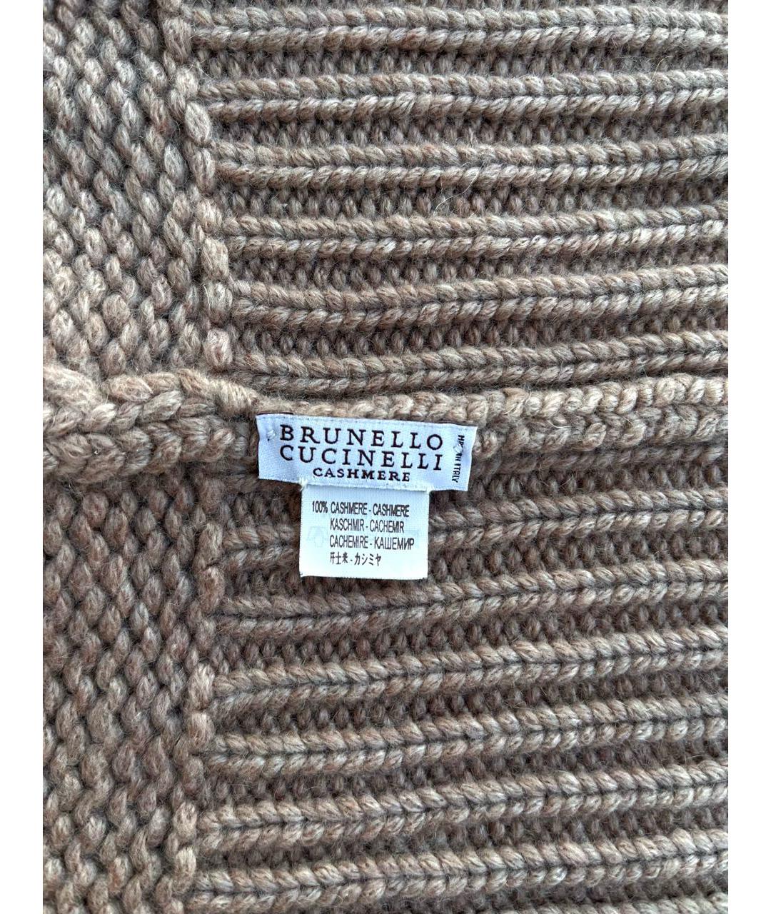 BRUNELLO CUCINELLI Бежевая кашемировая шапка, фото 4