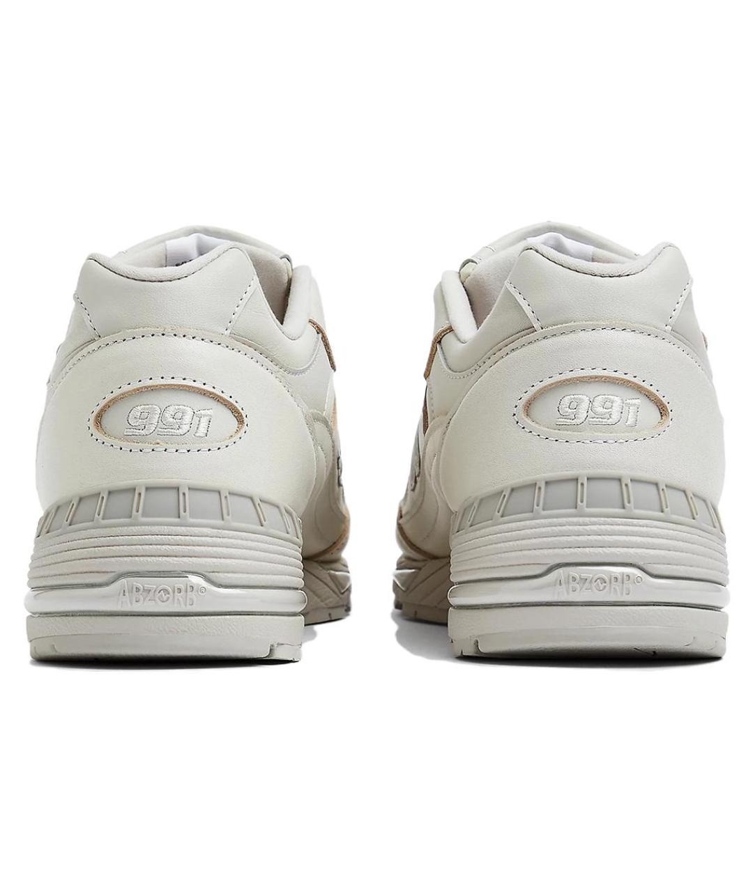 NEW BALANCE Серые кожаные высокие кроссовки / кеды, фото 4