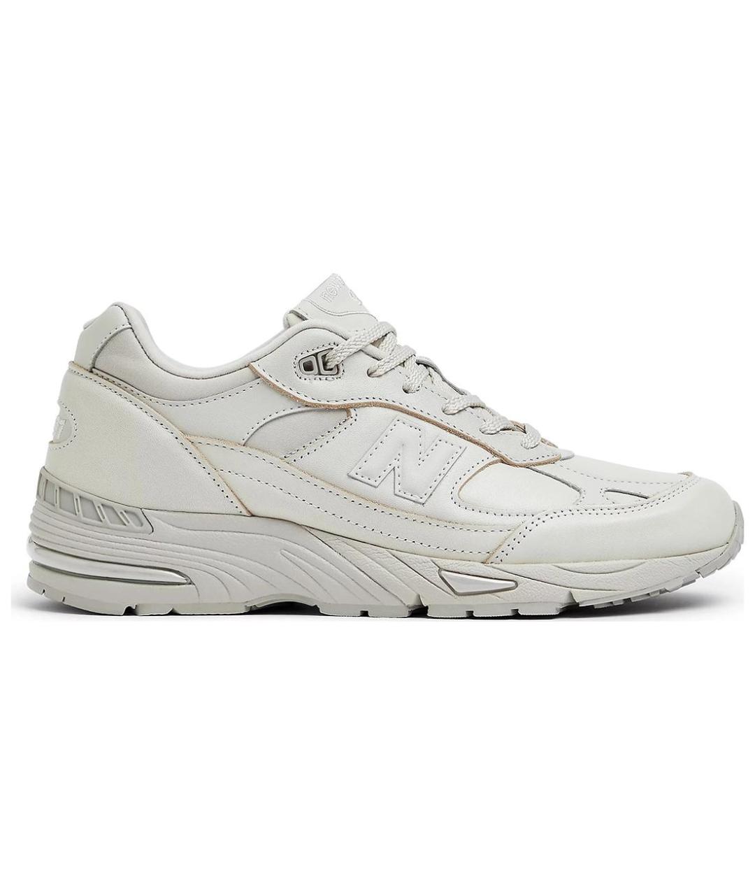 NEW BALANCE Серые кожаные высокие кроссовки / кеды, фото 1