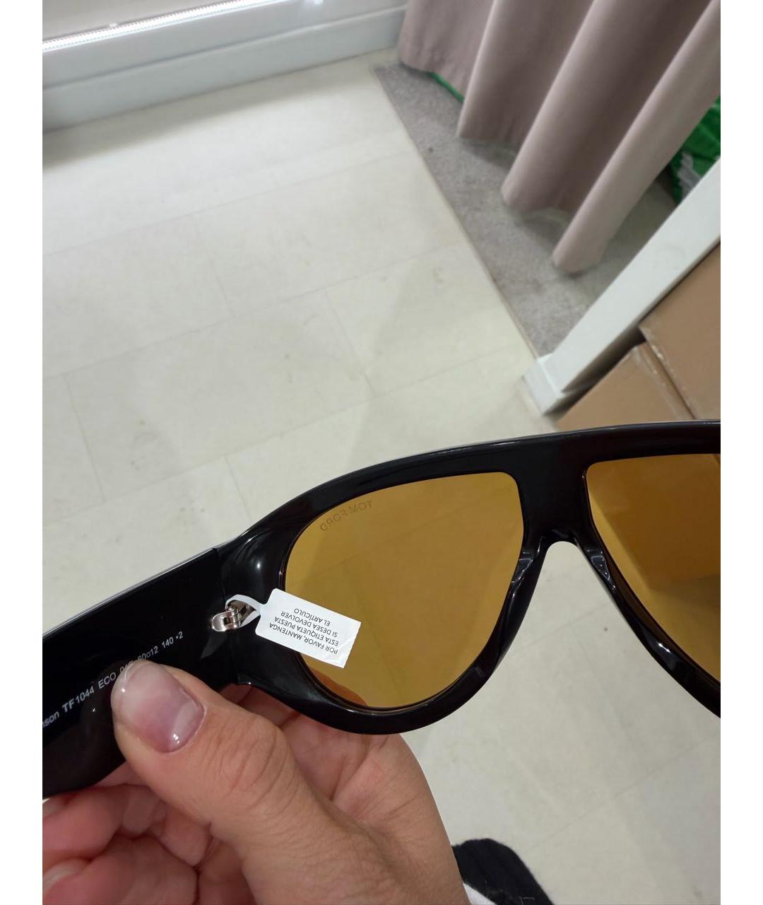 TOM FORD Черные пластиковые солнцезащитные очки, фото 3