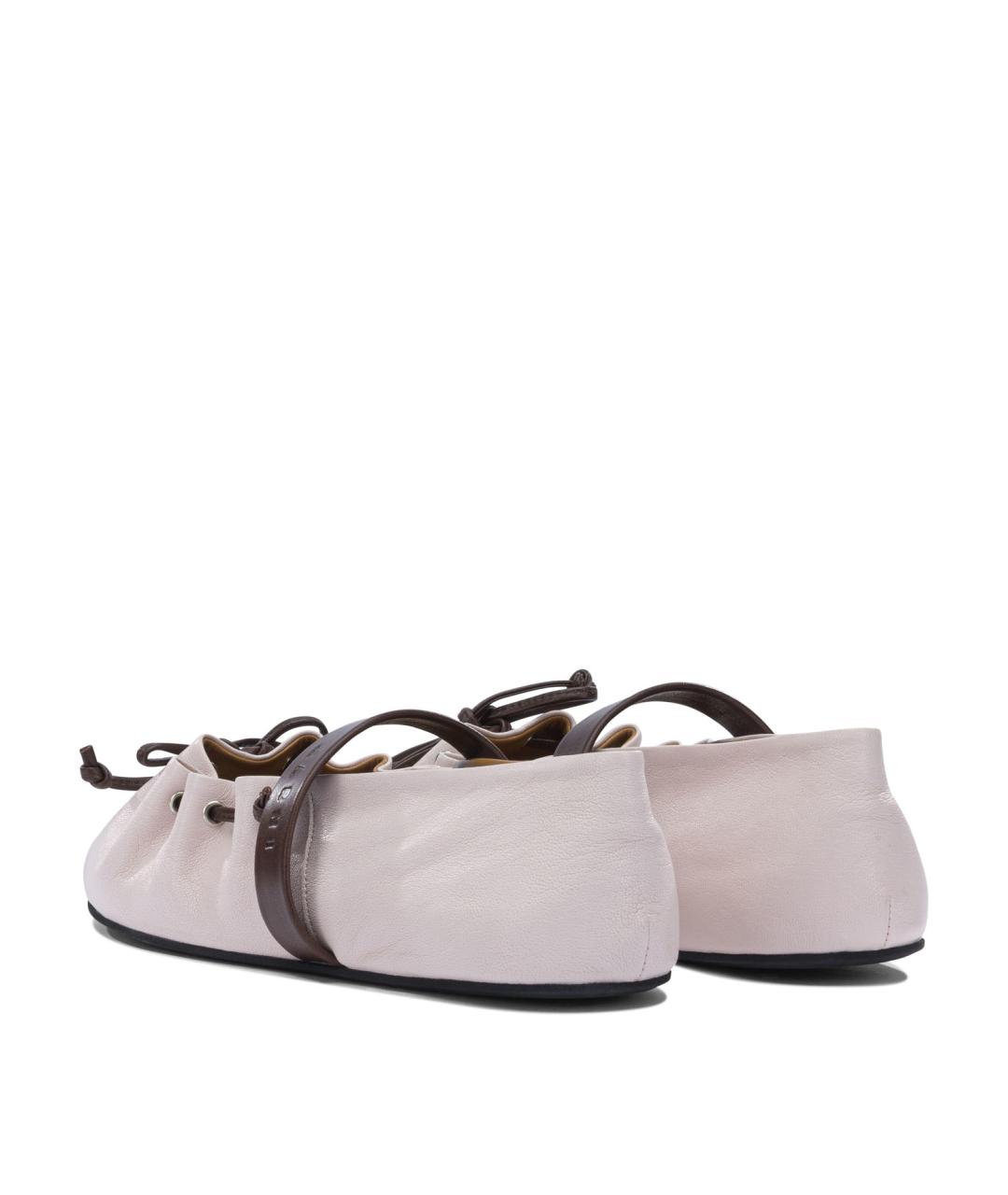 MARNI Розовые кожаные балетки, фото 4
