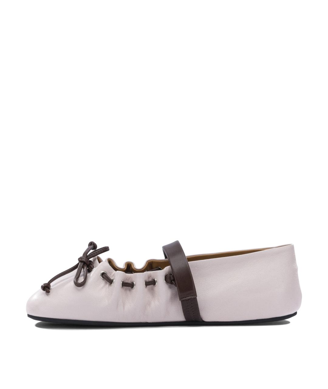 MARNI Розовые кожаные балетки, фото 3