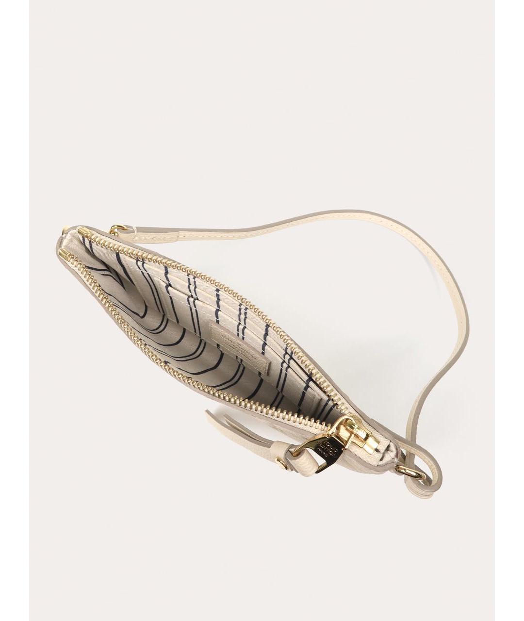 LOUIS VUITTON Бежевая кожаная сумка с короткими ручками, фото 4