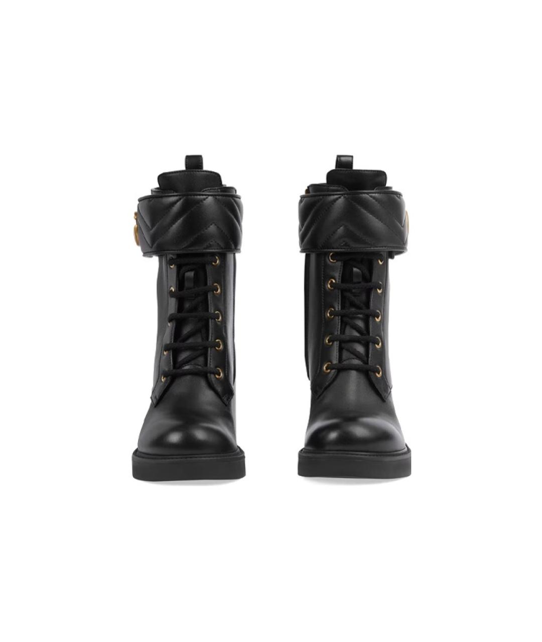 GUCCI Черные кожаные полусапоги, фото 4