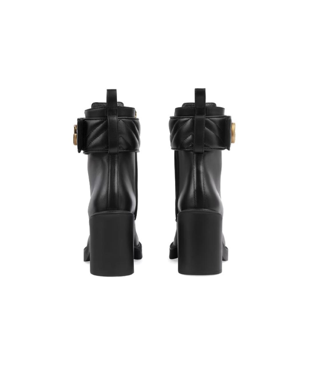 GUCCI Черные кожаные полусапоги, фото 5