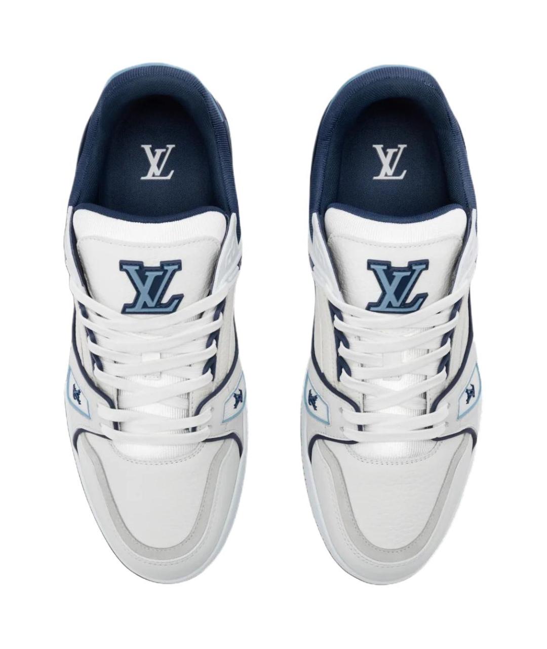 LOUIS VUITTON Синие низкие кроссовки / кеды, фото 4