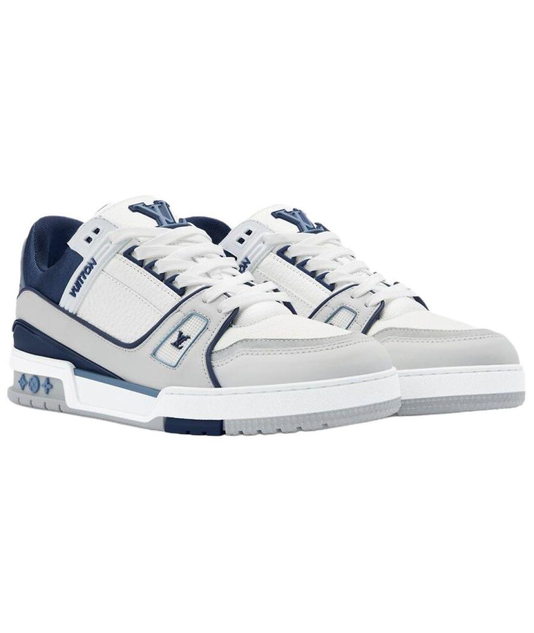 LOUIS VUITTON Синие низкие кроссовки / кеды, фото 3