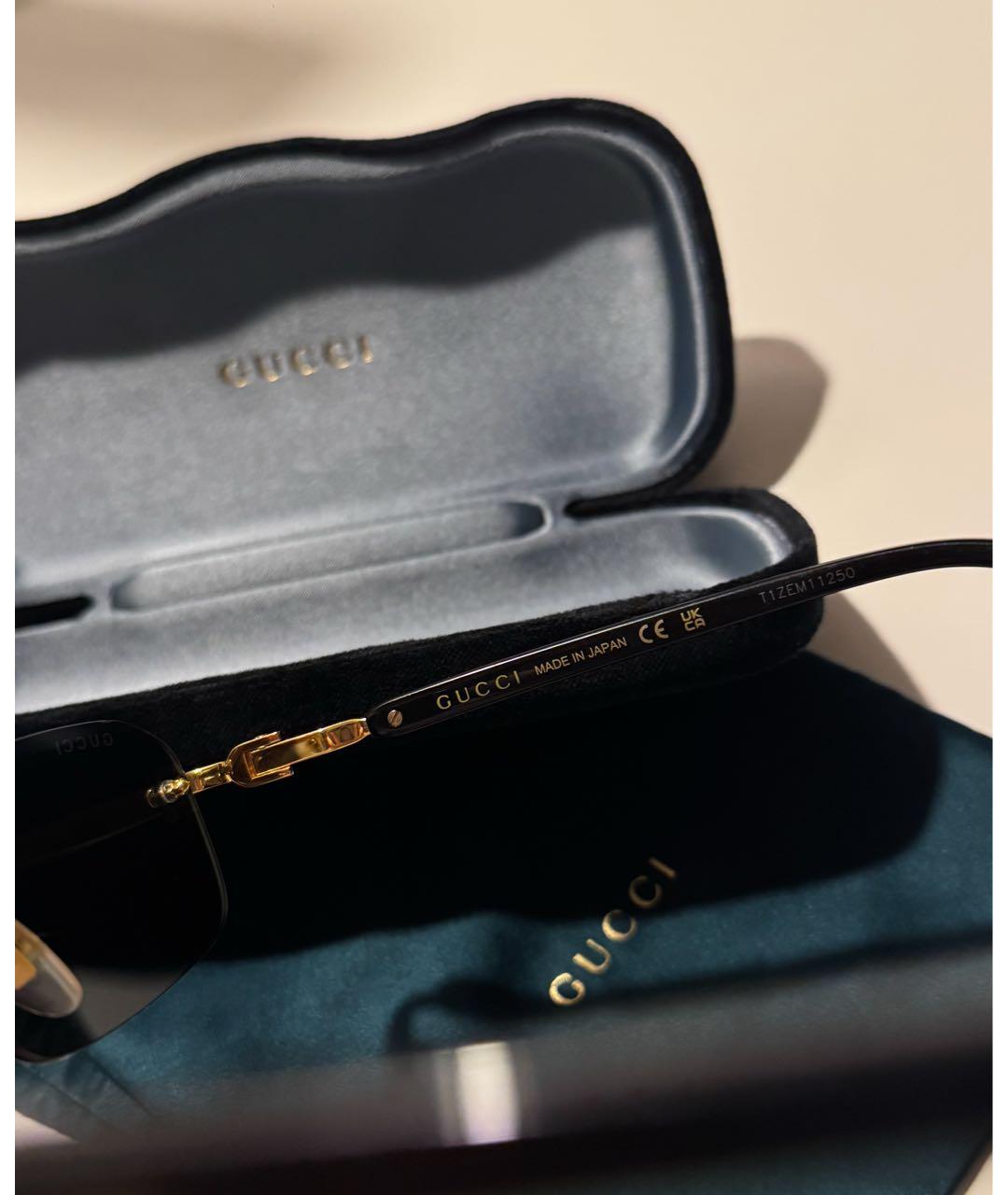 GUCCI Черные пластиковые солнцезащитные очки, фото 4