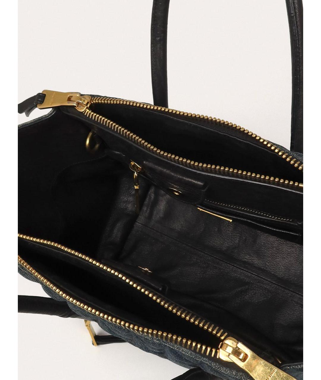 MIU MIU Синяя деним сумка тоут, фото 4