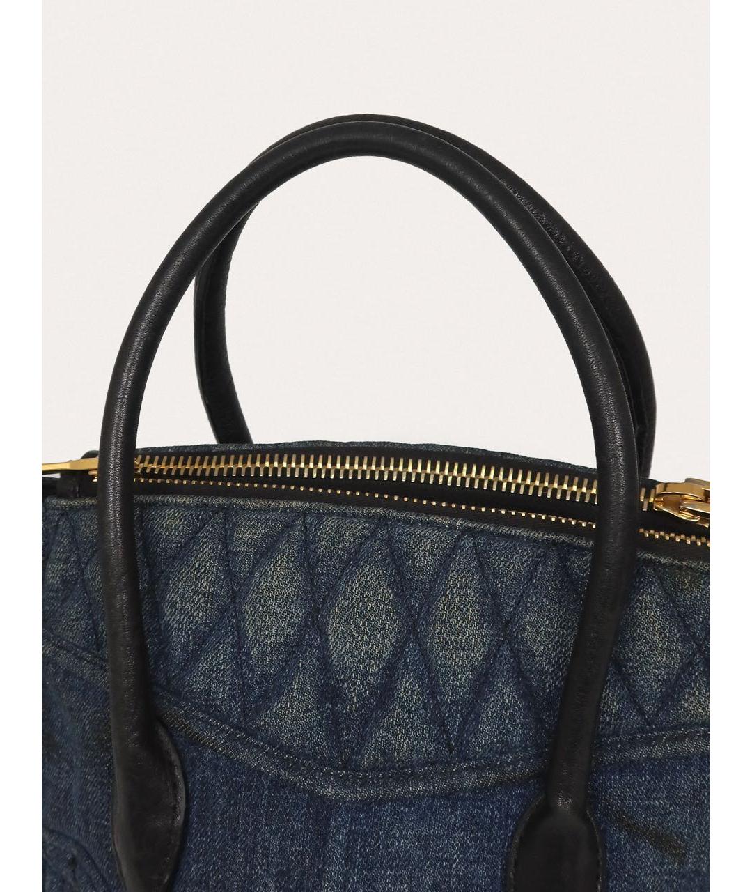 MIU MIU Синяя деним сумка тоут, фото 5