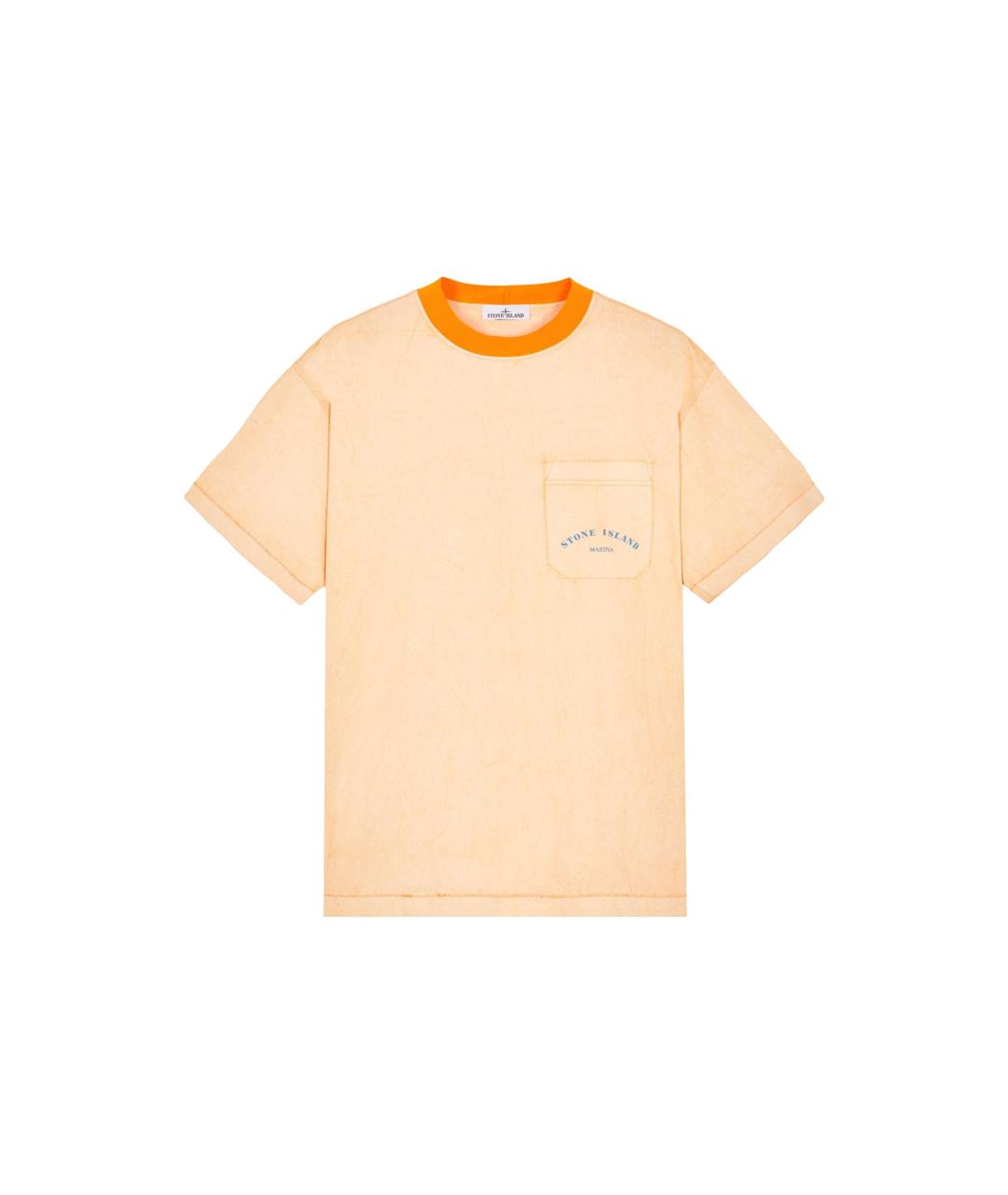 STONE ISLAND Оранжевая футболка, фото 1