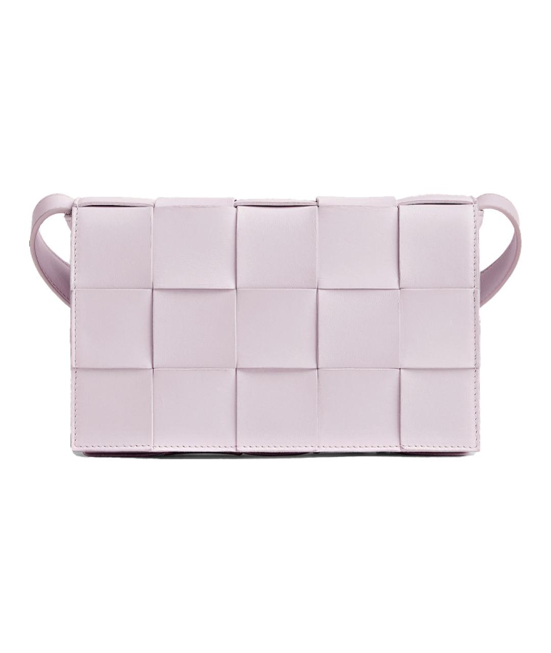 BOTTEGA VENETA Розовая кожаная сумка через плечо, фото 6