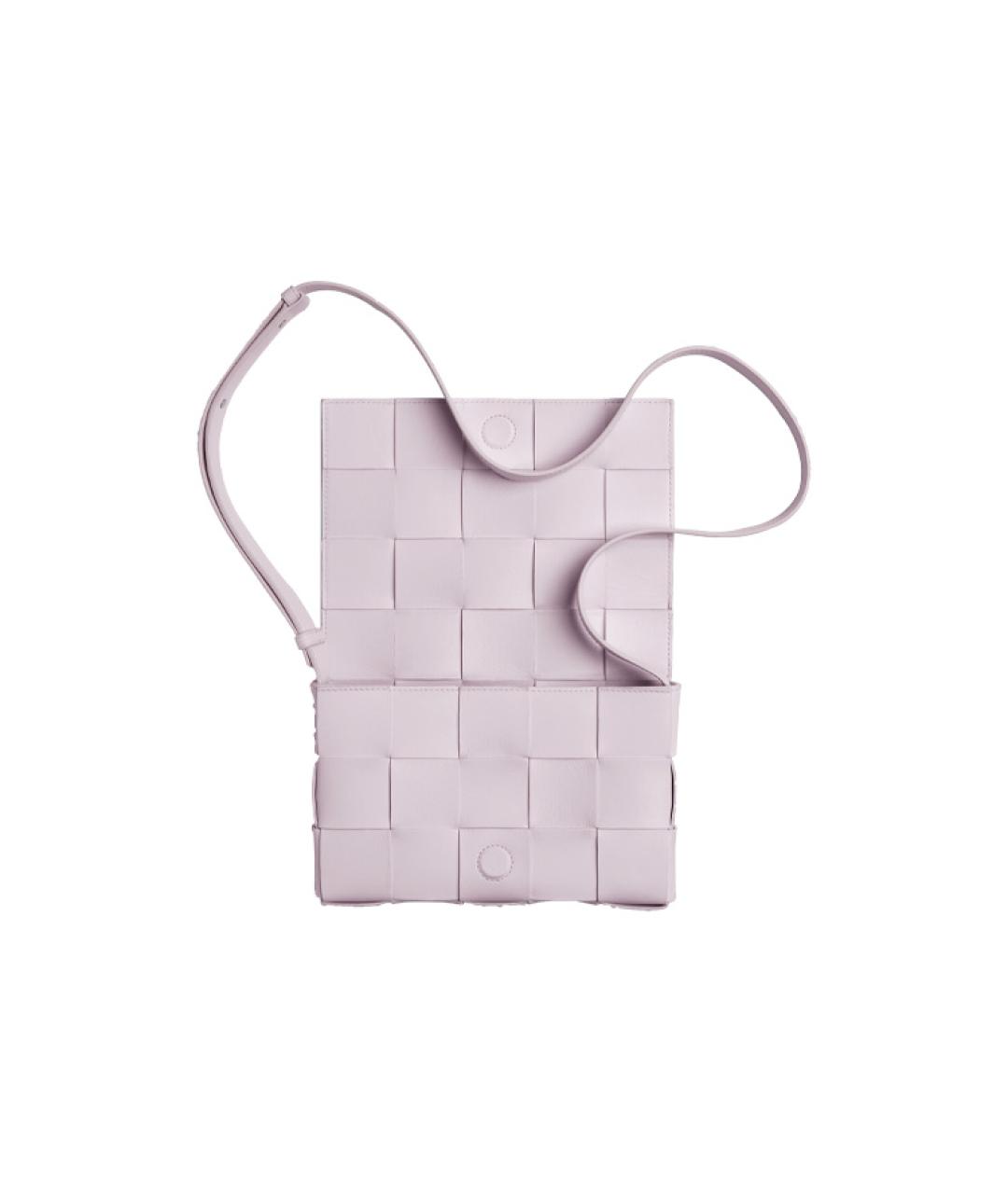 BOTTEGA VENETA Розовая кожаная сумка через плечо, фото 4