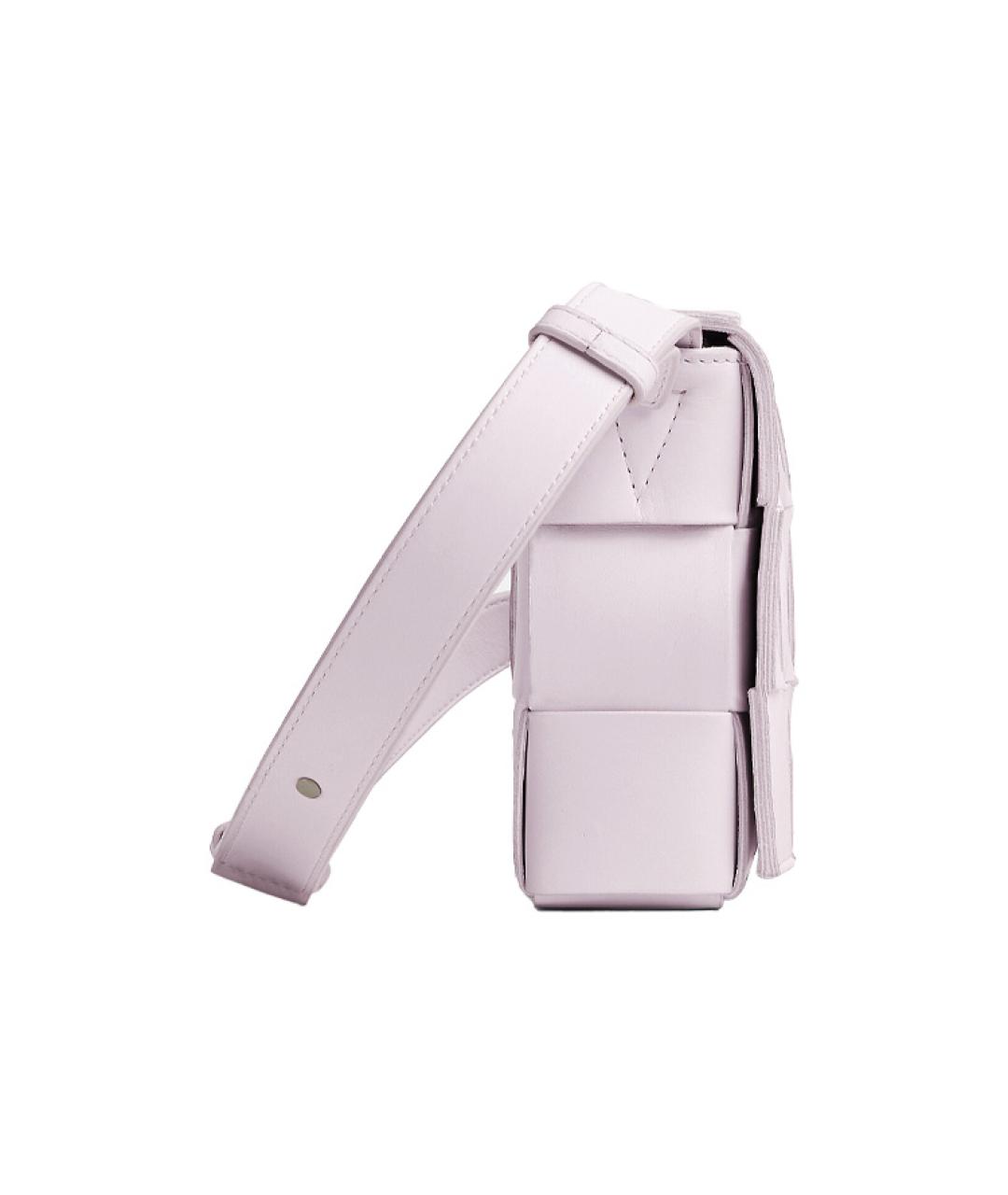 BOTTEGA VENETA Розовая кожаная сумка через плечо, фото 3